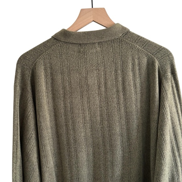 Dockers Olive Knit Polo Sweater Men's Size XL Office Business Casual Pullover - Picture 10 of 14